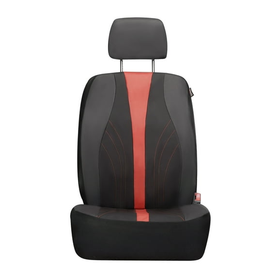 Auto Drive 2-Piece Black-Red Marlo Seat Covers