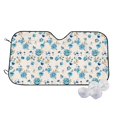 thumbnail image 2 of Picia Rose Flowers Curved Windshield Sunshade Accordion Folding Style Auto Shade for Car Truck SUV Van Blocks UV Ray Sun Visor Protector -, 2 of 7