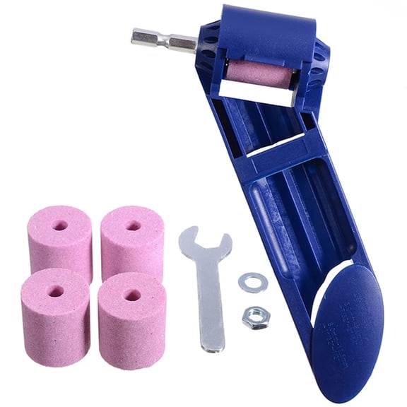 ODOMY Drill Bit Sharpener Grinder Drill Grinding Tool,Portable Diamond Hand Drill Sharpening Toolwith 5 Corundum Grinding Wheel for Iron-based Drill Bits