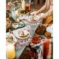 thumbnail image 3 of Gray Christmas Placemats Set of 12 Cute Santa Claus Deer Winter Snowflake Heat Insulation Washable Place Mats, Rustic Non-Slip Table Mats for Dining Table Party Kitchen Decor,13x19 Inch, 3 of 4