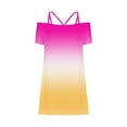 thumbnail image 4 of TIMIFIS Robe Courte d'Été pour Femme, Robe T-Shirt Décontractée, Bretelles Spaghetti Ajustables, Épaules Dénudées, Robe à Dégradé de Couleurs - Printemps/été, 4 of 4