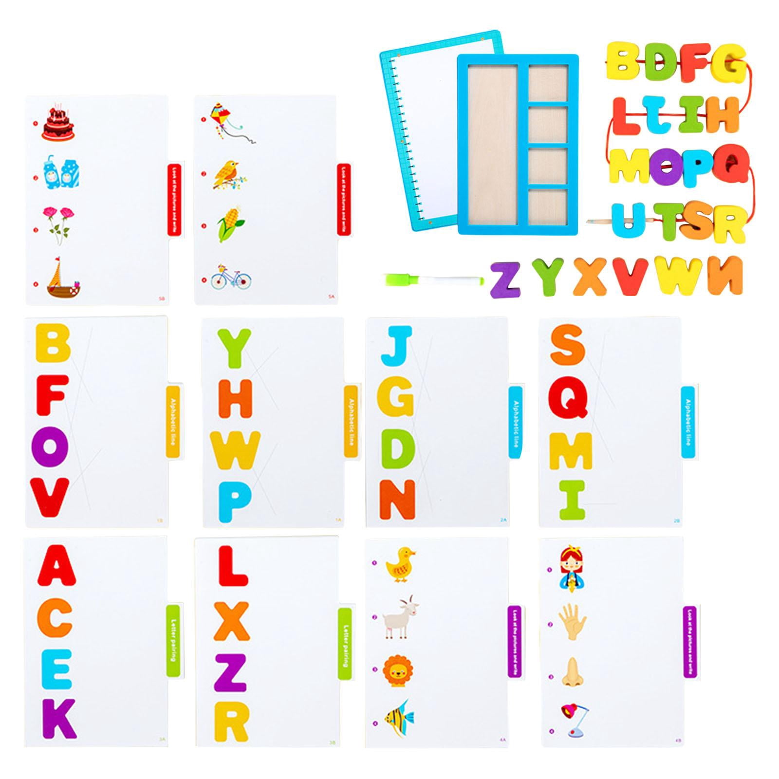 LeeQinersw Functional Matching Game Drawing Board Memory Game for Gift Interaction Activity Alphabet