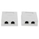 thumbnail image 2 of 2Pcs 2 puertos cat six Network / Internet Cable Wall Surface Mount Caja compacta, 2 of 9