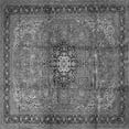thumbnail image 1 of Ahgly Company Machine Washable Indoor Square Medallion Gray Traditional Area Rugs, 6' Square, 1 of 1