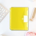 thumbnail image 4 of Leodye 1PCS 3 Hole A4 Document Pouch Label Sticker office School Home Clear Window A4 Paper File Organizer Pouch for Document Classification -12.2*9.65IN, 4 of 5
