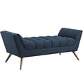 thumbnail image 1 of Hawthorne Collections Banc en Tissu en Bleu, 1 of 6