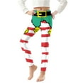 thumbnail image 2 of MKOSPLRT Christmas Leggings Winter Kids Yoga Pants Dance Active Tights Stretch High Waist Print Gym Leggings Cute Holiday Pants 3-8Y, 2 of 6