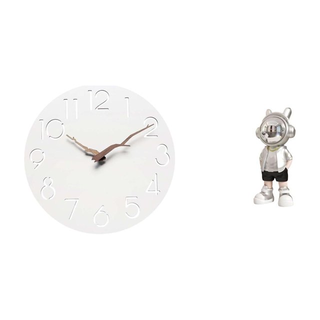 Reloj de pared moderno, decorativo, silencioso, sin , de resina, redondo, con figura de , ideal para dormitorio, sala de estar u ofici