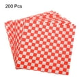 thumbnail image 3 of 100pcs Square Checkered Pattern Wax Paper Sheets 7" x 7", Blue, 3 of 7