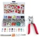 thumbnail image 1 of Alicates de botones a presión, herramienta, sujetadores para ropa de bebé, juego de broches de tela, kit de tachuelas para el hogar con herramientas, 200 piezas Inevent HA009170-01B, 1 of 6