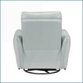 thumbnail image 7 of Recliners with Swivel & Glider Motion, Aqua Top Grain Leather Solid Wood Living Room Chair | 300lbs Capacity, 7 of 7