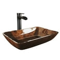 thumbnail image 6 of VIGO Glass Rectangular Vessel Bathroom Sink in Red/Brown Fusion with Niko Faucet and Pop-Up Drain in Antique Rubbed Bronze, 6 of 10