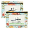 thumbnail image 2 of Wobogo Colorful Peonies A4 Size Clear Polyester File Pocket Set of 2 Zipper Home Work Office Organizer, 2 of 7