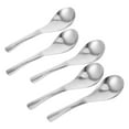 thumbnail image 4 of MRLESS 5 Pcs Hammered Stainless Steel Dinner Spoons Soup Spoons Tablespoons Serving Utensils for Kitchen Restaurant Home Catering Buffet Party, 4 of 6