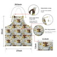 thumbnail image 7 of Gray Highland Cow Bathtub Sunflower Pattern Apron-Garden Aprons for Women with Pockets-Cotton Linen Waterproof Kitchen Cooking Gardening Aprons Adjustable for Kitchen,Cooking,BBQ and Salon 33x27 Inch, 7 of 7