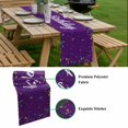 thumbnail image 4 of Violet Birthday Table Runner - 60 Inch Long, Kitchen Dining Table Runner Dresser Scarves, Colorful Confetti Ribbons Polka Dots Classroom Farmhouse Decor for Coffee Tables Wedding Party Banquet, 4 of 7