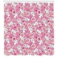 thumbnail image 3 of Ambesonne Anime Shower Curtain, Rabbits Humor, 69"Wx75"L, White Pink, 3 of 3