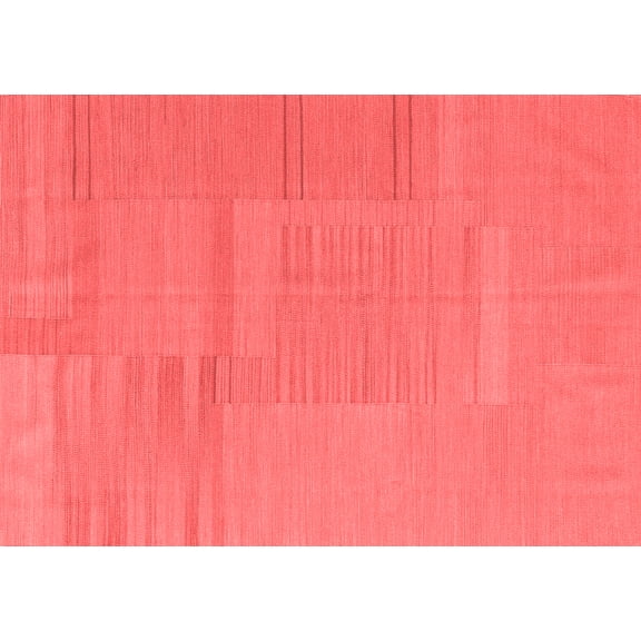 Ahgly Company Indoor Rectangle Abstract Red Contemporary Area Rugs, 5' x 7'