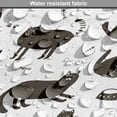 thumbnail image 5 of Cats Dog Crate Cover, Funny House Kitty Playing Around Meow Whiskers Pets Pattern Illustration, Easy to Use Pet Kennel Cover for Medium Large Dogs, 35" x 23" x 27", Dark Brown and White, by Ambesonne, 5 of 6