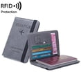 thumbnail image 5 of Passport Holder Passport Cover with Rfid Blocking Protector Travel Wallet Organiser Pu Leather Document Holder Credit Cards, 5 of 5