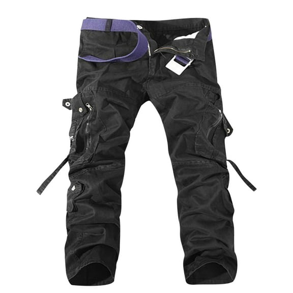 cllios Men's Cargo Pants Big and Tall Multi Pockets Pants Work Combat Trousers Lounge Workwear Cargo Pants