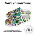 thumbnail image 6 of Fotbe Watercolor Flowers Pattern Women's Fuzzy Curly Fur Memory Foam Loafer Slippers Indoor Outdoor Slippers Winter Home Shoes-37/38, 6 of 7