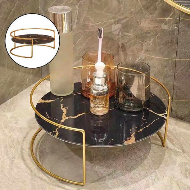 Organizador de almacenamiento perfecl Organizador de Maquillaje Estante de exhibición de cosméticos Pequeño negro