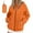 Orange, variant on Women's Lightweight Softshell Compression Jacket Solid Hooded Windproof Waterproof Cuffed Long Sleeve Zip Up Packable Windbreaker with Pockets Blue S