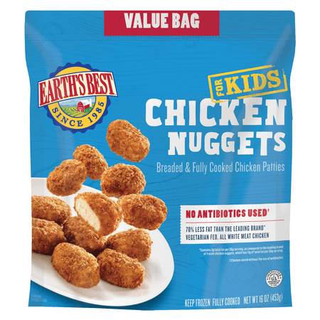 Earths Best Baked Chicken Nuggets For Kids 16 Oz Value Bag