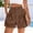 Coffee, variant on Hiking Shorts for Women Polyester,Spandex Summer Workout Casual Lounge Shorts White,L