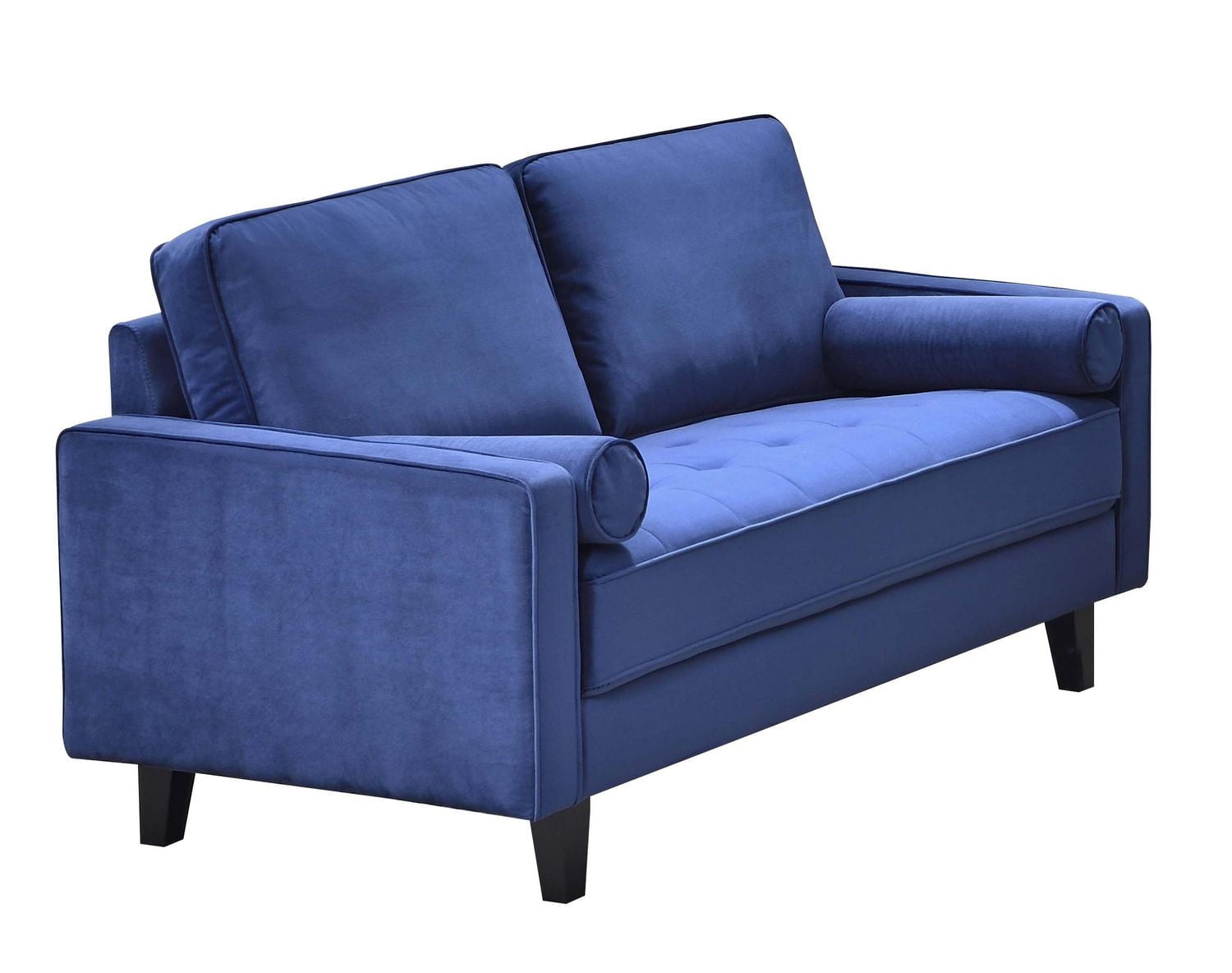 Topline Home Furnishings 2-piece Set: Sofa & Loveseat, Blue Velvet