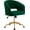 Green, variant on NurtureTail Vanity Chair, Velvet Desk Chair with Gold Base, Upholstered Makeup Chair for Bedroom, Living Room, Home Office,Hot Pink