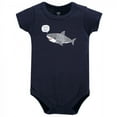 thumbnail image 3 of Hudson Baby Infant Boy Cotton Bodysuit, Shorts and Shoe 3pc Set, Blue Shark, 6-9 Months, 3 of 4