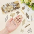 thumbnail image 4 of 120Pcs 12 Styles Iron & Brass Filigree Joiners Flower & Heart Mixed Color 35~61.5x14~35x0.5~1mm 10pcs/style, 4 of 7