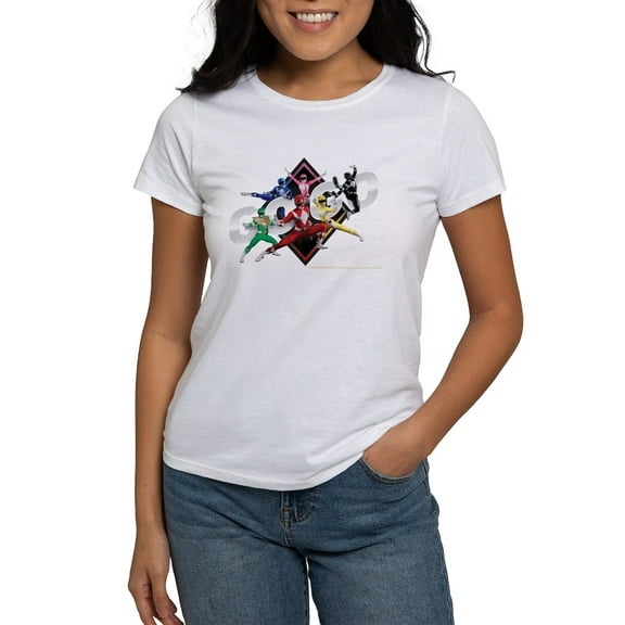 CafePress - Mighty Morphin Power Rangers Women's Value T Shirt - Women's Classic T-Shirt