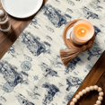thumbnail image 3 of Nautical Ship Table Runner 72 Inches, Retro Coastal Ocean Lighthouse Mountain Map Bed Runner Dresser Scarves Tabletop for Indoor Outdoor Parties/Ceremony/Banquet, 16" x 72", 3 of 9