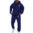 thumbnail image 3 of MEZZALL Men's Outfits Tracksuits Sweatsuit Comfortable Long Sleeve Hoodie Pants Sets Casual Relaxed Fit For Autumn Winter Clothes Sets Outfit Sets Cozy Clothing, 3 of 9