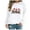 White, variant on IROINNID Women's Long Sleeve Sweatshirt Round Neck Mid-Length Casual Christmas Print Sweater, Black