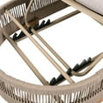 thumbnail image 4 of Christopher Knight Home Adjustable Outdoor Wood Chaise Lounge with Cushion, Rope Accent, Beige, Set of 4, 4 of 13