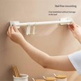 thumbnail image 3 of Hook Hanging Rod Rack Free Punching Multi-Functional Spatula Storage Wall-Mounted Rack Bathroom Storage, L-, 3 of 5