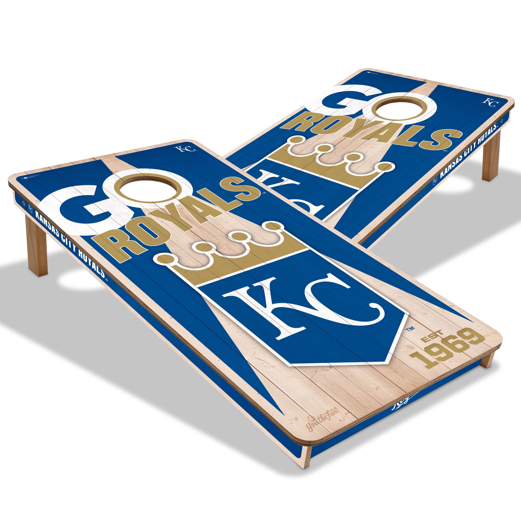 YouTheFan MLB Kansas City Royals 2 x 4 Cornhole Game No Bags
