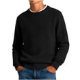 thumbnail image 2 of ZBSOKO Crew Neck Sweater for Boys Solid Color Classic Knit Pullover Long Sleeve Regular Fit Basic Tops Casual Fall Winter Clothes, 2 of 7