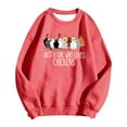thumbnail image 4 of Women's Sweatshirts Thanksgiving Funny Chicken Graphic Long Sleeve Crewneck Blouses 2025 Fashion Casual Loose Pullover Tops Watermelon Red M, 4 of 4