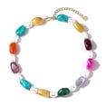 thumbnail image 1 of Collier Coloré à Grosses Perles pour Femmes, Perles en Résine, Collier Court, Style Bohème, Ras-du-Cou à Grosses Perles pour l'Été, Plage, Vacances, Party, Vacances, 1 of 8