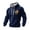 Navy, variant on USA 250th Anniversary Merchandise, Mens 4th of July Outfit USA Flag Print Hoodie Casual Waffle Sweatshirt with Pocket Patriotic Apparel