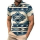 thumbnail image 1 of Camisas de Manga Larga para Hombres Impresos Girar Hacia Abajo Botones de Cuello Lateral Dividido, Casual Blusa de Manga Corta, 1 of 5