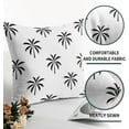 thumbnail image 6 of Black Whtie Palm Tree Pillow Covers 16x16 Inch Set of 2 Tropical Coconut Trees Coastal Plant Decorative Throw Pillows Summer Beach Neutral Pillow Cases Farmhouse Home Decor For Couch Bed Outdoor, 6 of 6