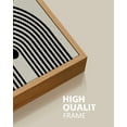 thumbnail image 3 of SHENIFY Black Abstract Wall Art 16x24in3pcs Nautral Framed Decor Duotone Minimal Dark Brush Stroke Prints Shapes Illustrations Modern Art Decorative Ready to Hang, 3 of 5