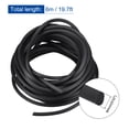 thumbnail image 2 of Solid Rubber Cord Tubing 19.7ft 4mm Dia Matte Black Rubber Tube for DIY Craft Making, 2 of 5