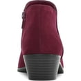 thumbnail image 3 of Style & Co. Womens Wileyy Faux Suede Padded Insole Booties Red 6.5 Medium (B,M), 3 of 4